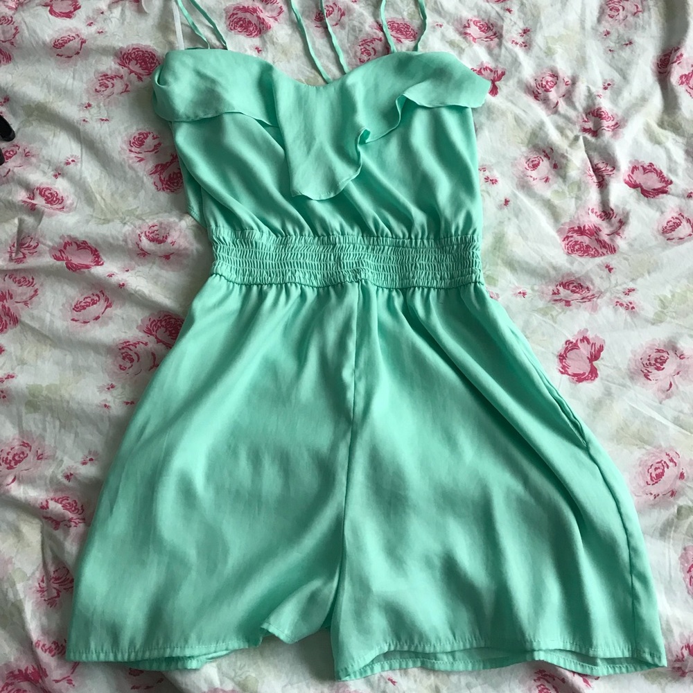 Mint green BCBG romper